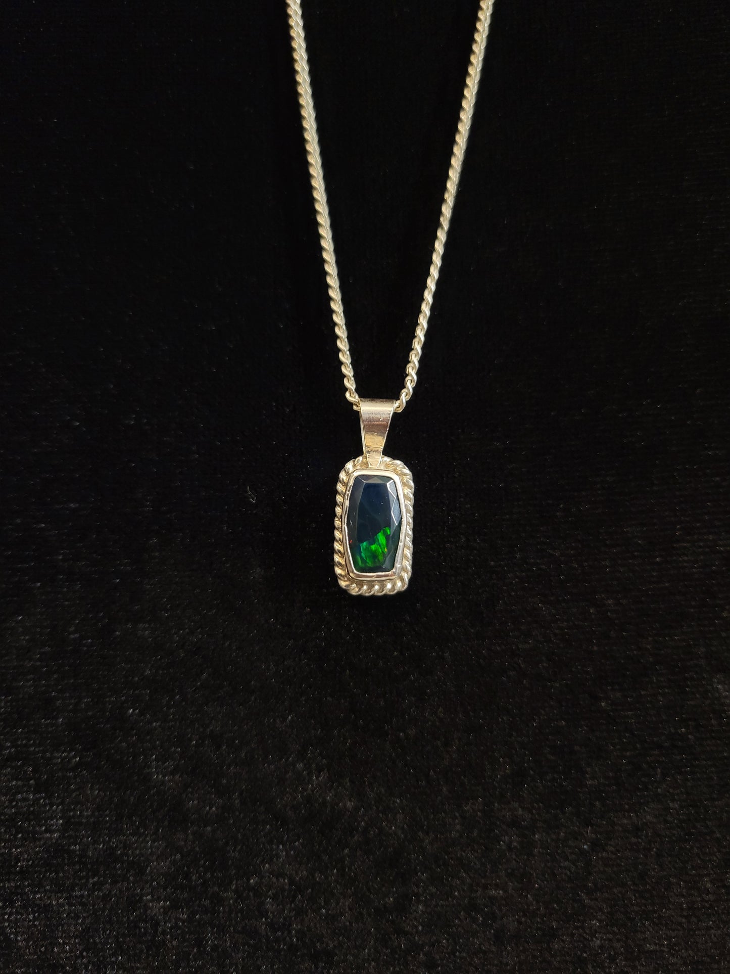 Sterling Silver Opal Pendant