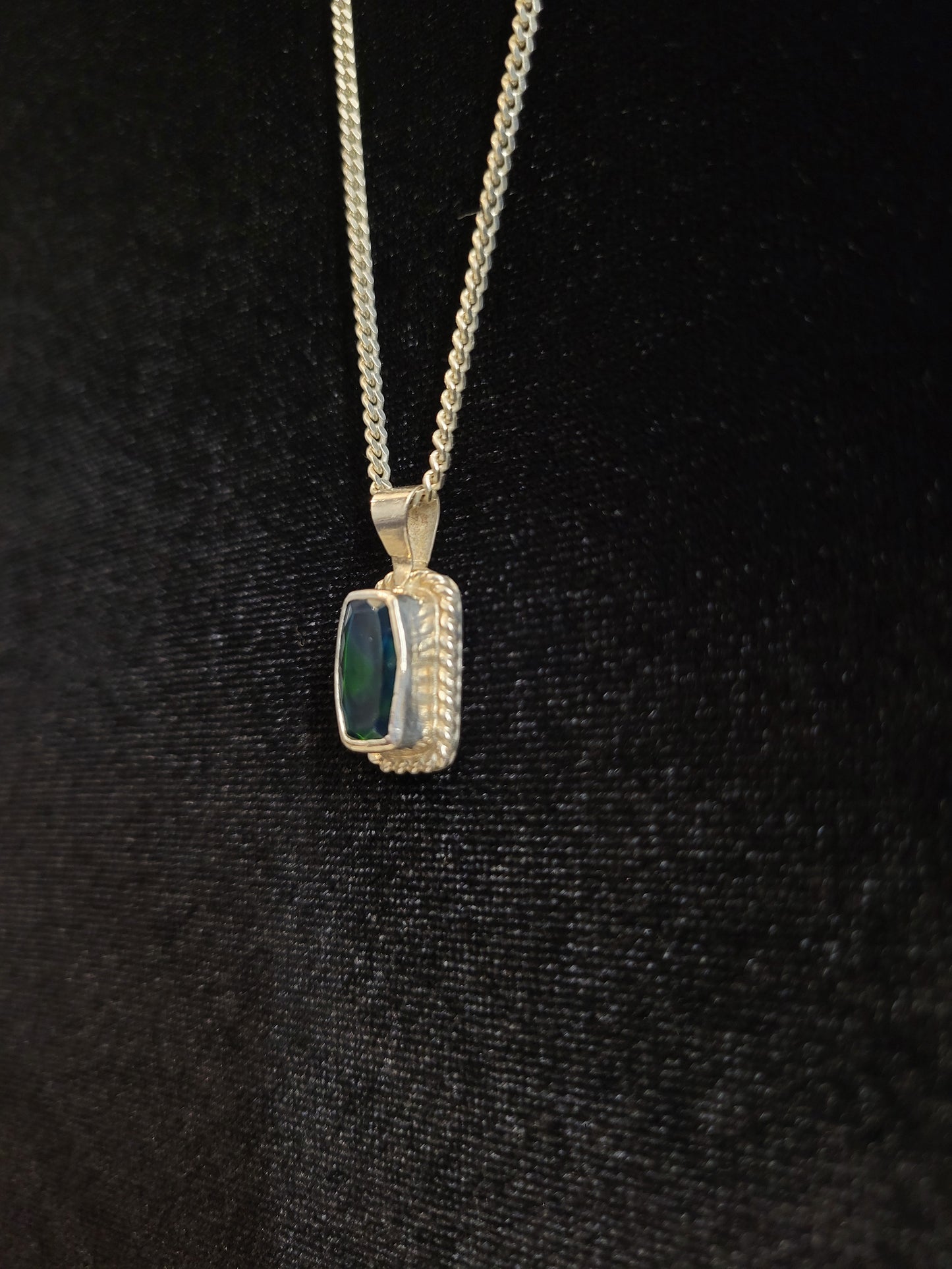 Sterling Silver Opal Pendant