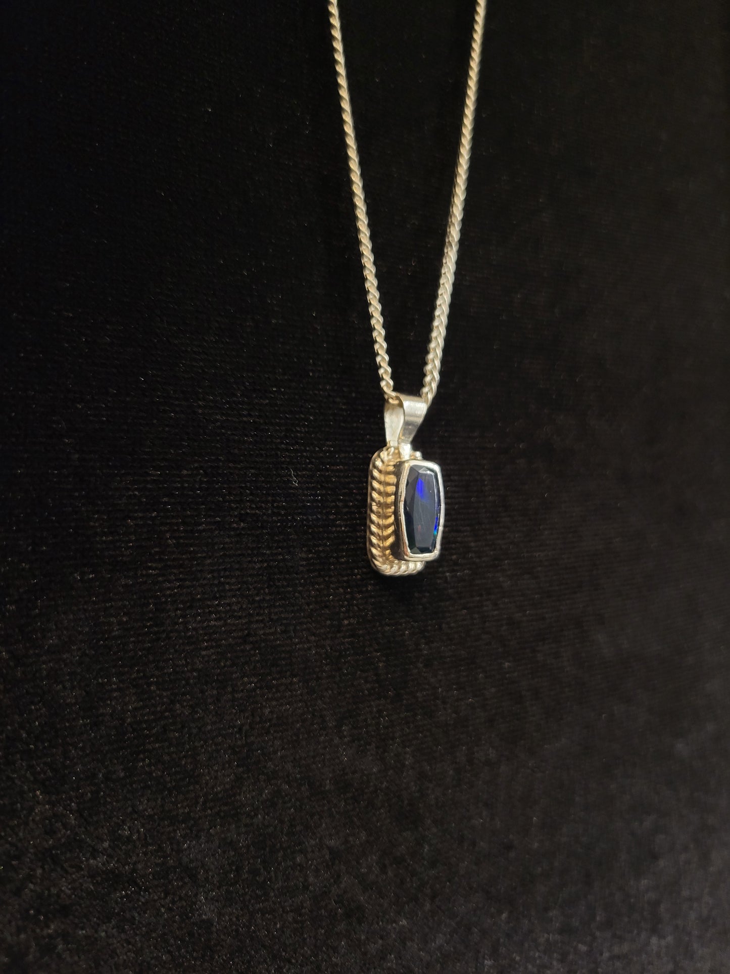 Sterling Silver Opal Pendant