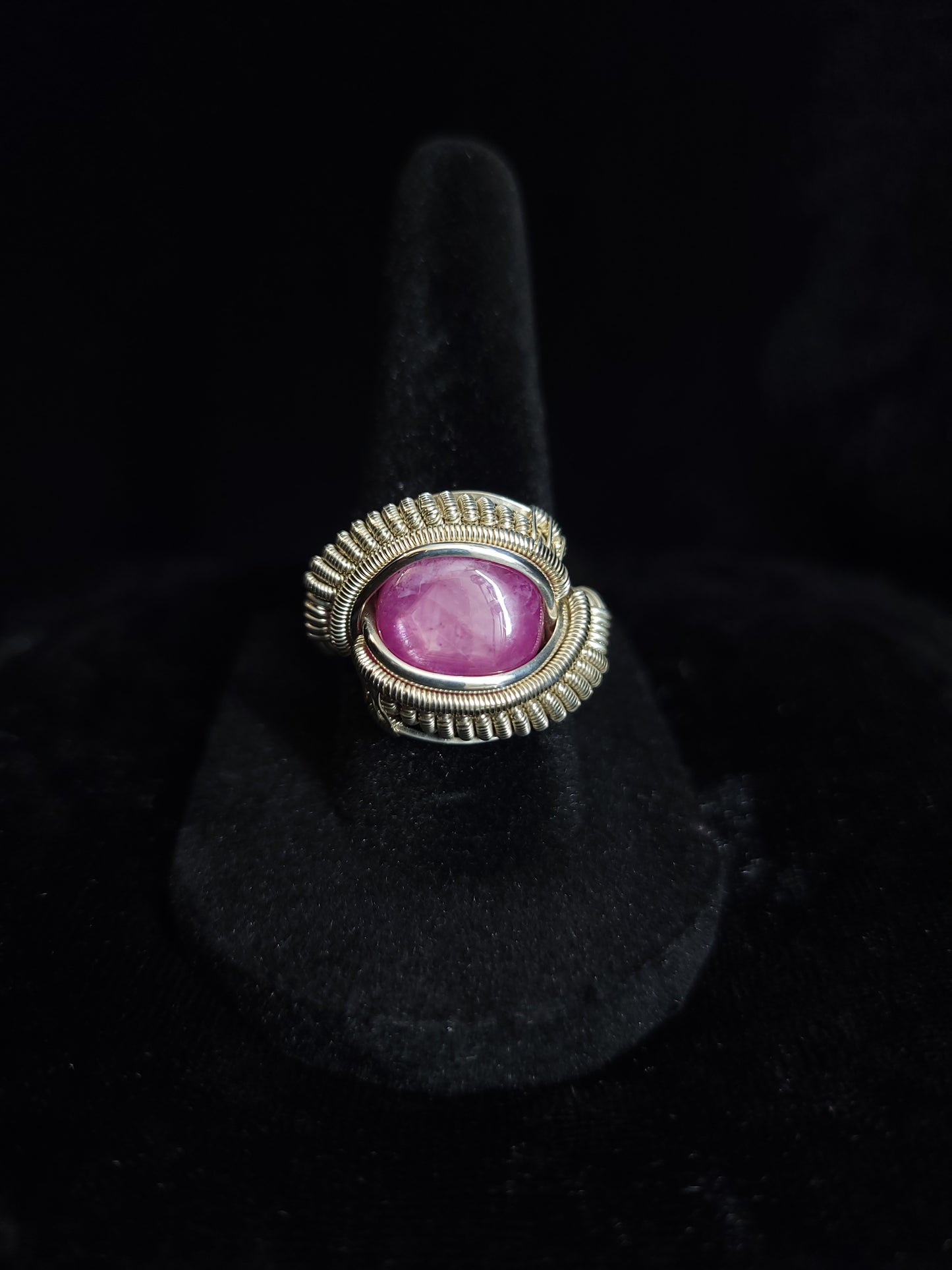 Size 8 Sterling Silver Ruby Ring