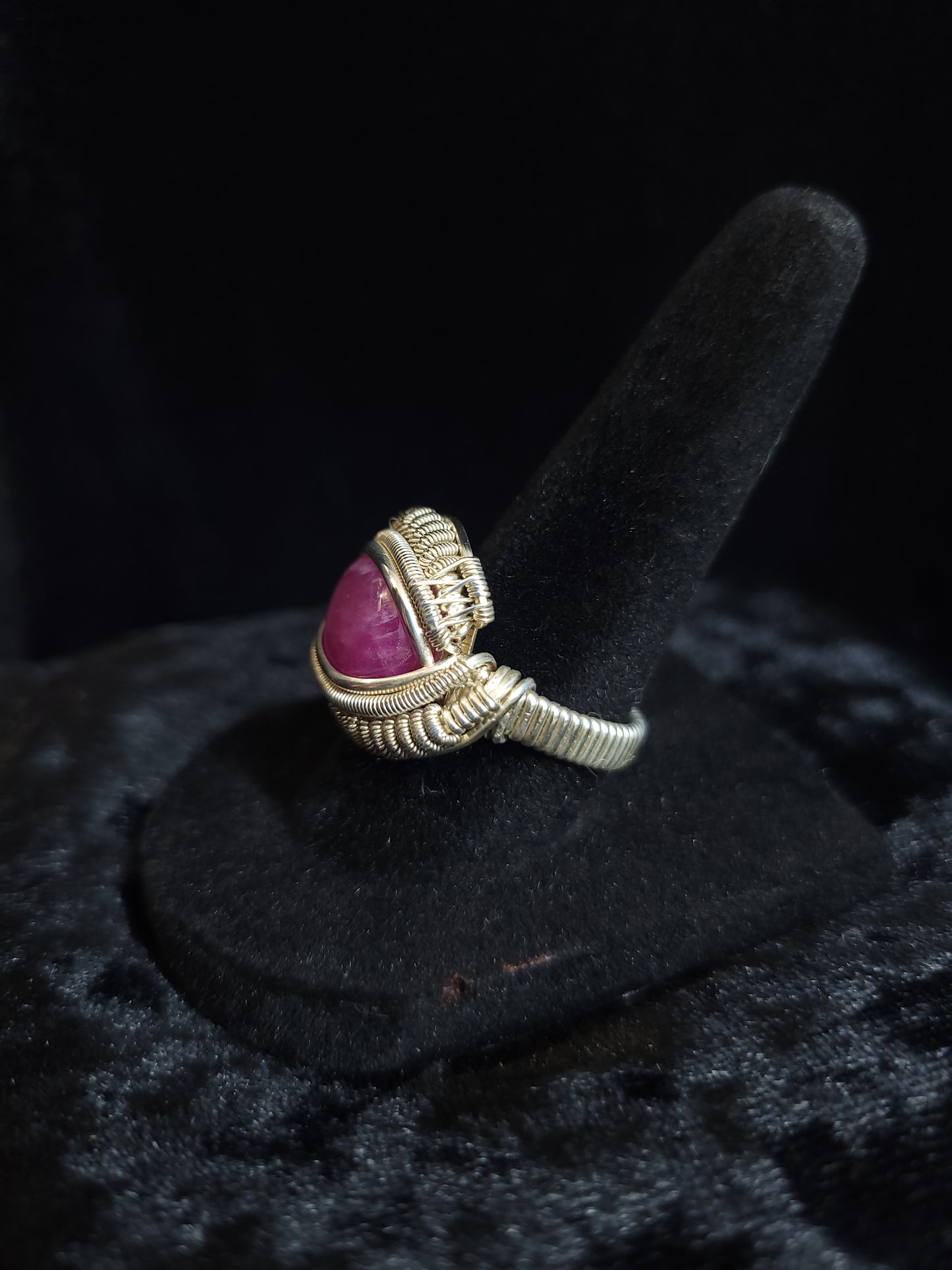 Size 8 Sterling Silver Ruby Ring