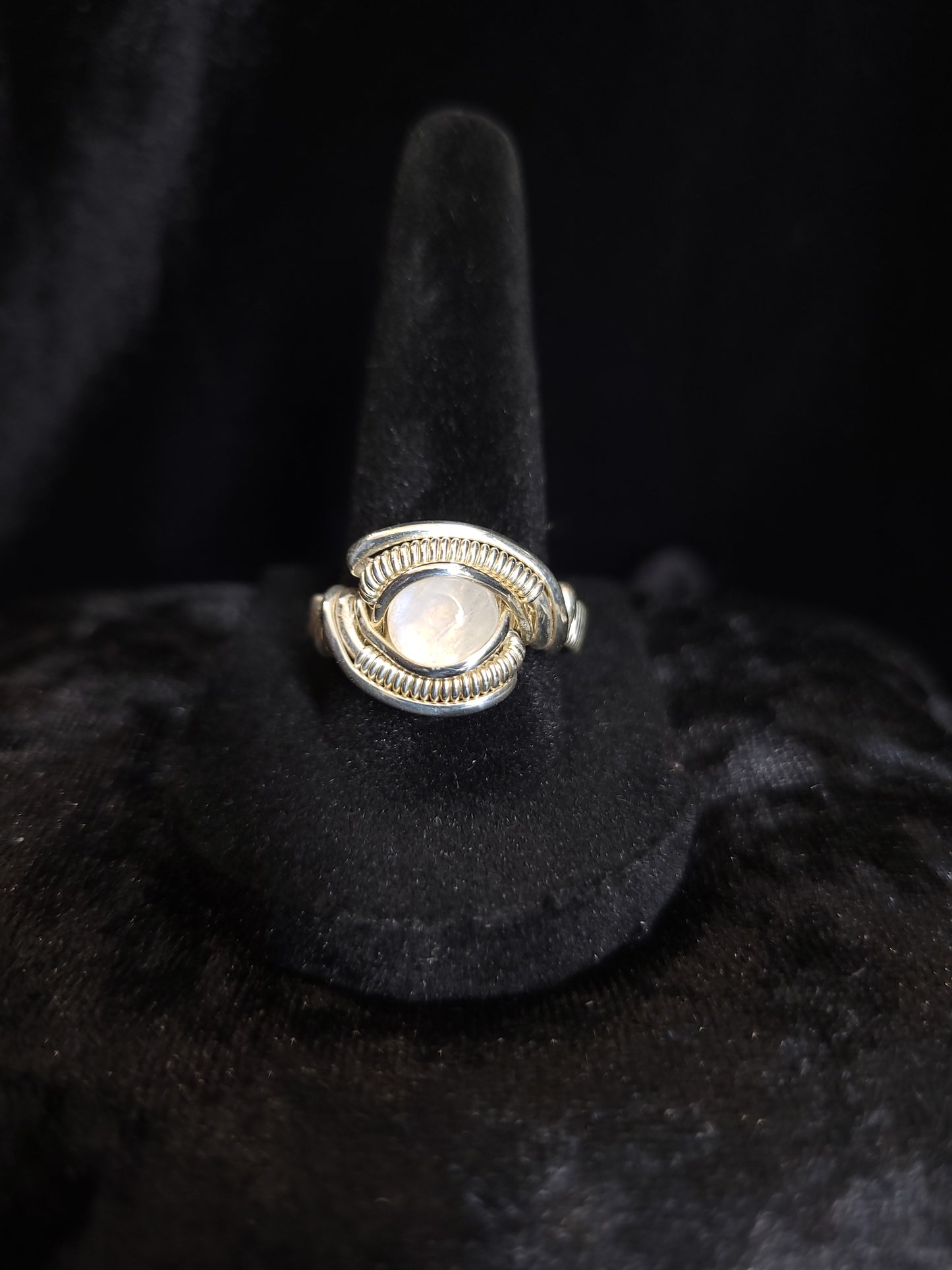 Size 9.5 Sterling Silver Moonstone Ring