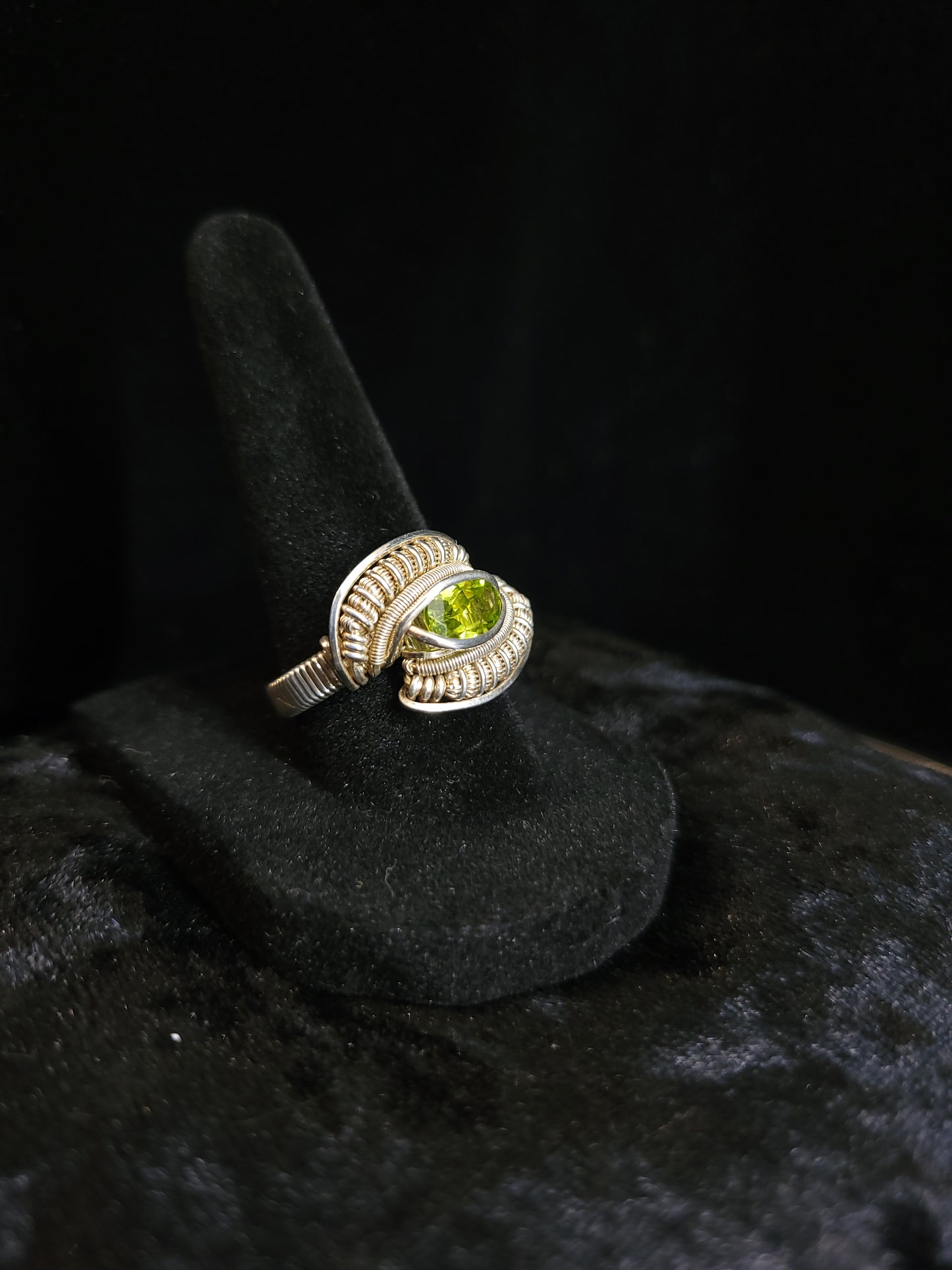 Size 8 Sterling Silver Peridot Ring